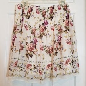 Max Studio floral mini skirt
